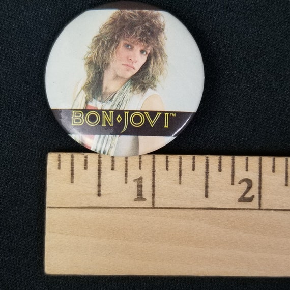 1987 Bon Jovi Pin Pinback Button 1980s Rock Band … - image 6