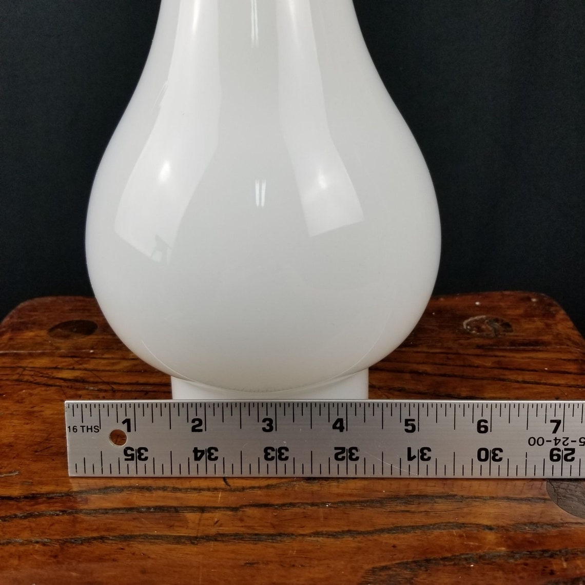White 10 Tall Hurricane Lamp Glass Chimney Lotus Shaped Etsy