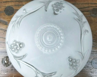 Grape Floral Ceiling Light Fixture Glass Shade Flush Kitchen Hallway Fixture