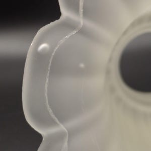 Glass Lamp Shade Replacement Morning Glory? Tulip? Frosted Clear Floral Shaped image 10