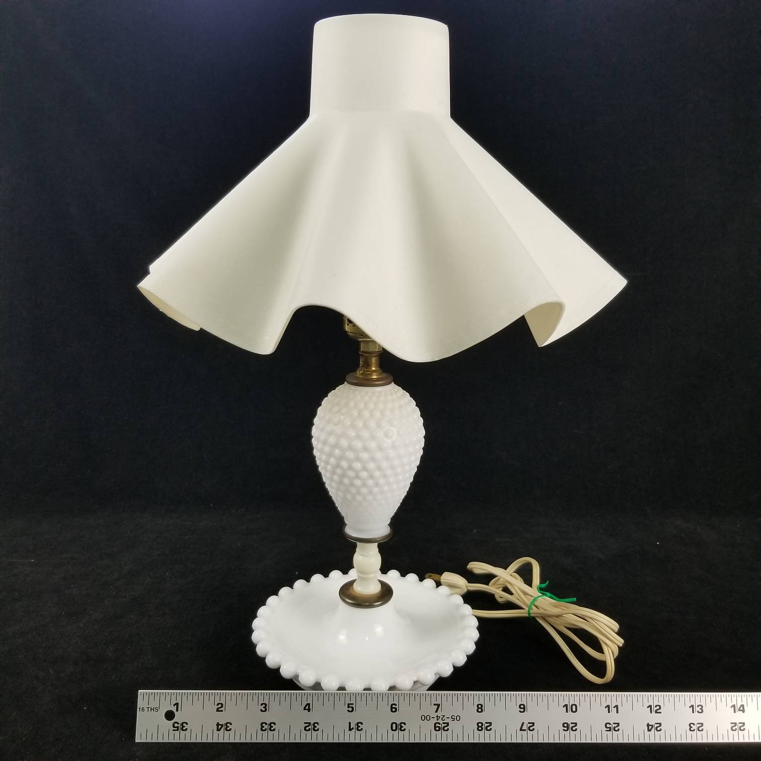 Vintage Milk Glass Hobnail Lamp Lantern Light Cover Shade White 3-Available 1.3"
