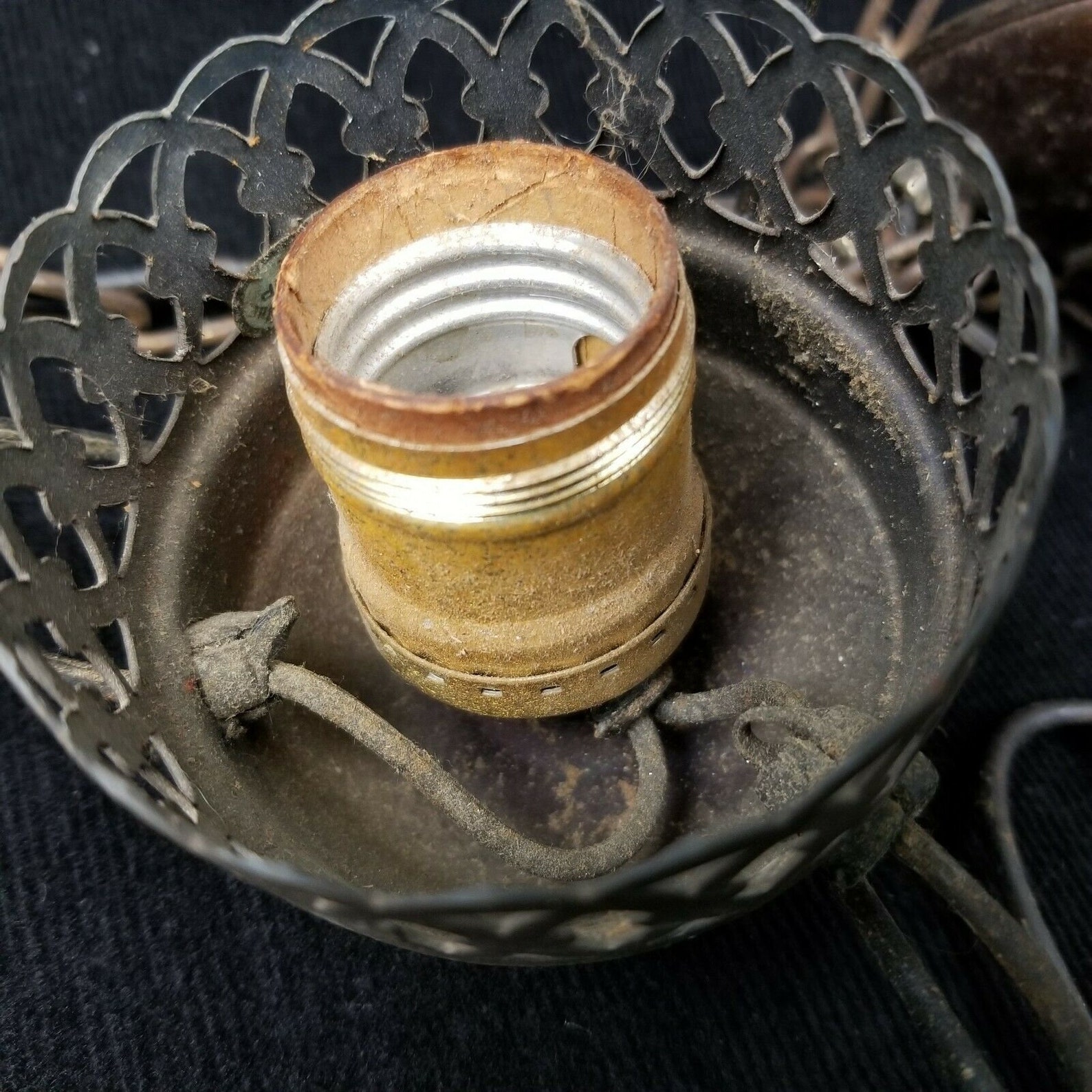 Vintage Hanging Lamp Parts White Hobnail Ceiling Fixture Etsy