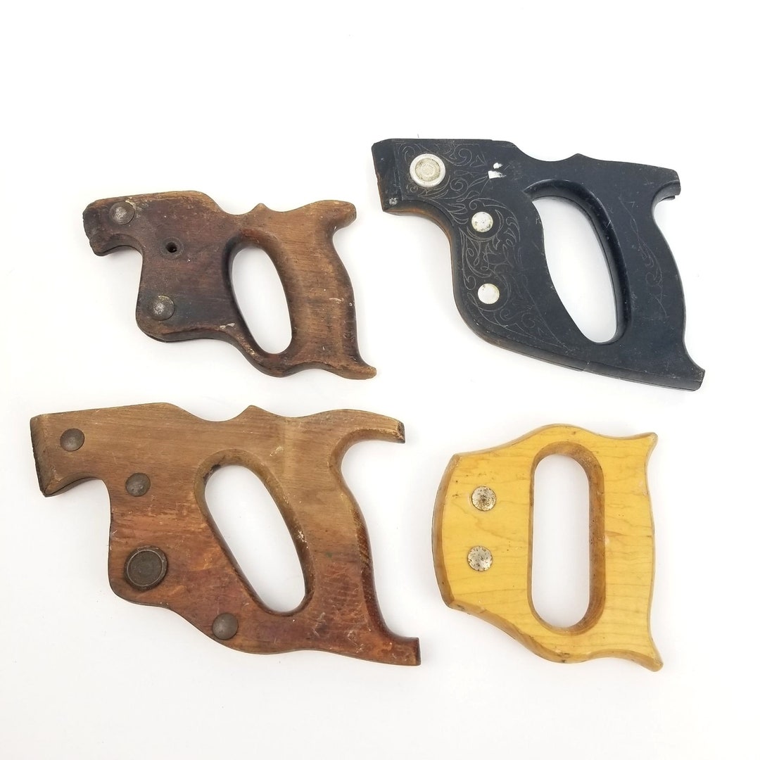 4 Hand Saw Handles Only Lot Wooden Handles Plastic Disston Warranted Superior Etsy