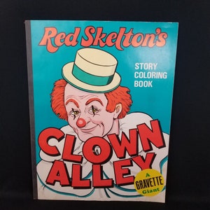 1975 Red Skelton Clown Alley Story Large Coloring Book 21 7/8&quot; x 16 7/8&quot;