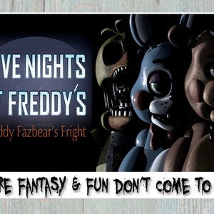 Five Nights at Freddy's Cool Design - T-shirt design - Button Design - Signage - Freddy Fazbear's Fright