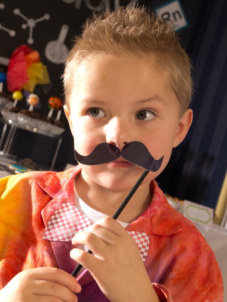 Play Date Birthday Party Makes Many Different Mustaches Costume or Craft Baby Shower Mustache Printable