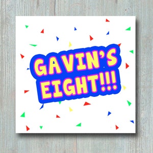 CUSTOMIZED Five Night's At Freddy's Label - Choose From 4 Sizes - For Use on Candy Jars, Banners, Plates, Cups, Favor Bags, & Much More!
