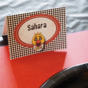 Five Nights At Freddy's Table Place Cards of Food Lable Printable - Blank - Five NIghts at Freddy's Party, Baby Shower, Bridal Shower