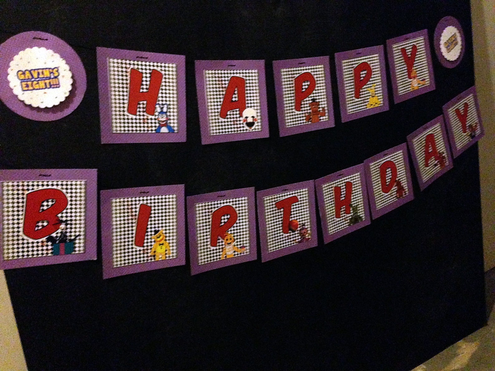 Five Night's at Freddy's Happy Birthday Banner - Etsy
