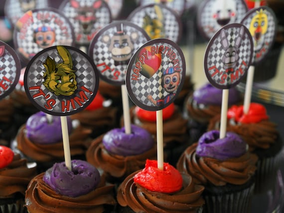 FNAF Five Nights at Freddy's Cupcake Toppers Indonesia