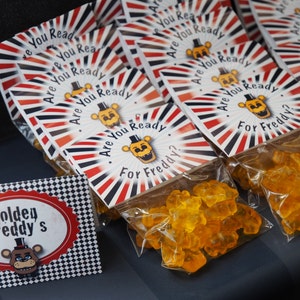 EDITABLE VALENTINE'S DAY Five Nights at Freddy's Favor Bag - Are You Ready For Freddy? - Valentine's Day Favor - Customize in Canva
