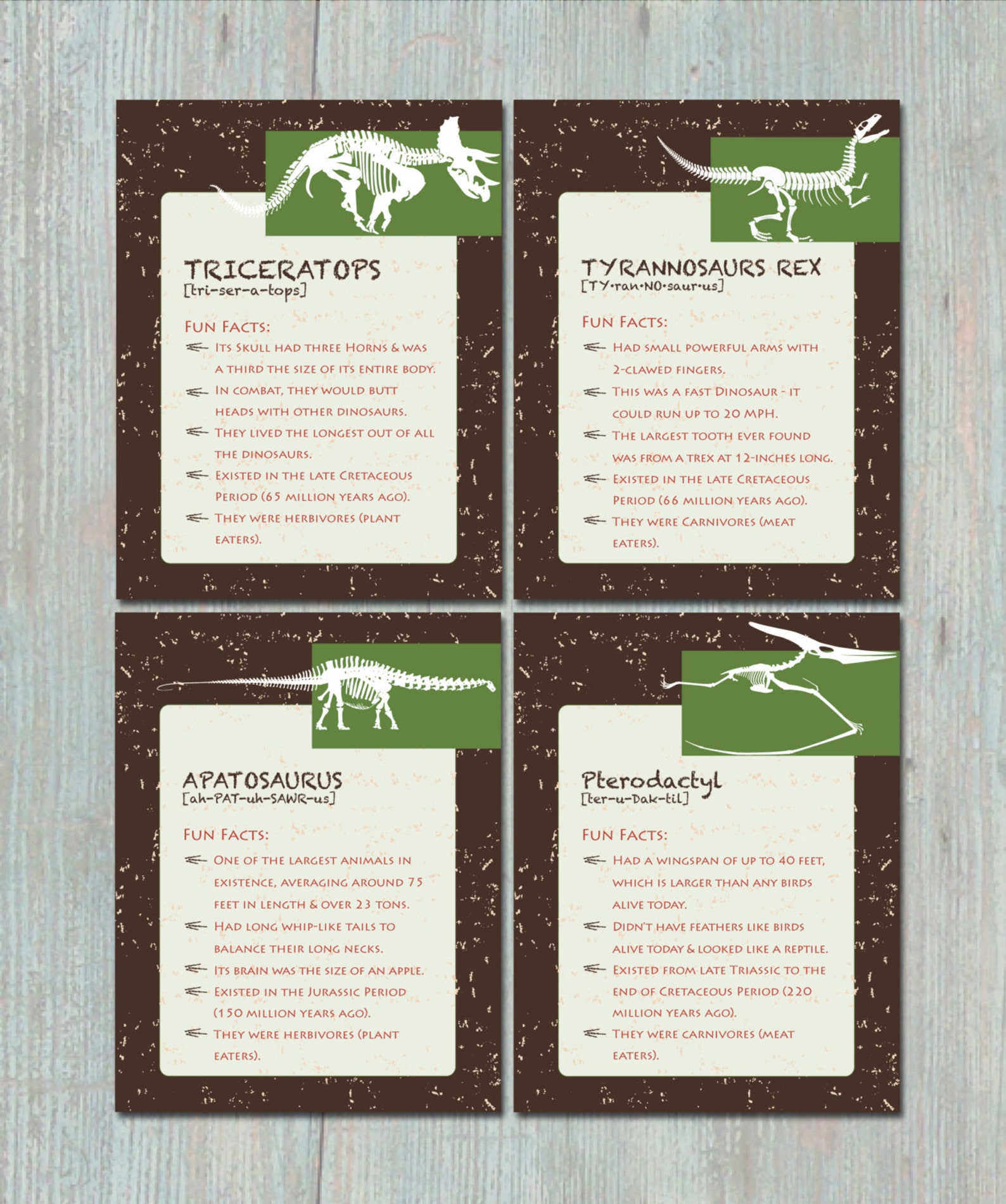 Dinosaur Dig Birthday Party Printables Set INCLUDES - Etsy