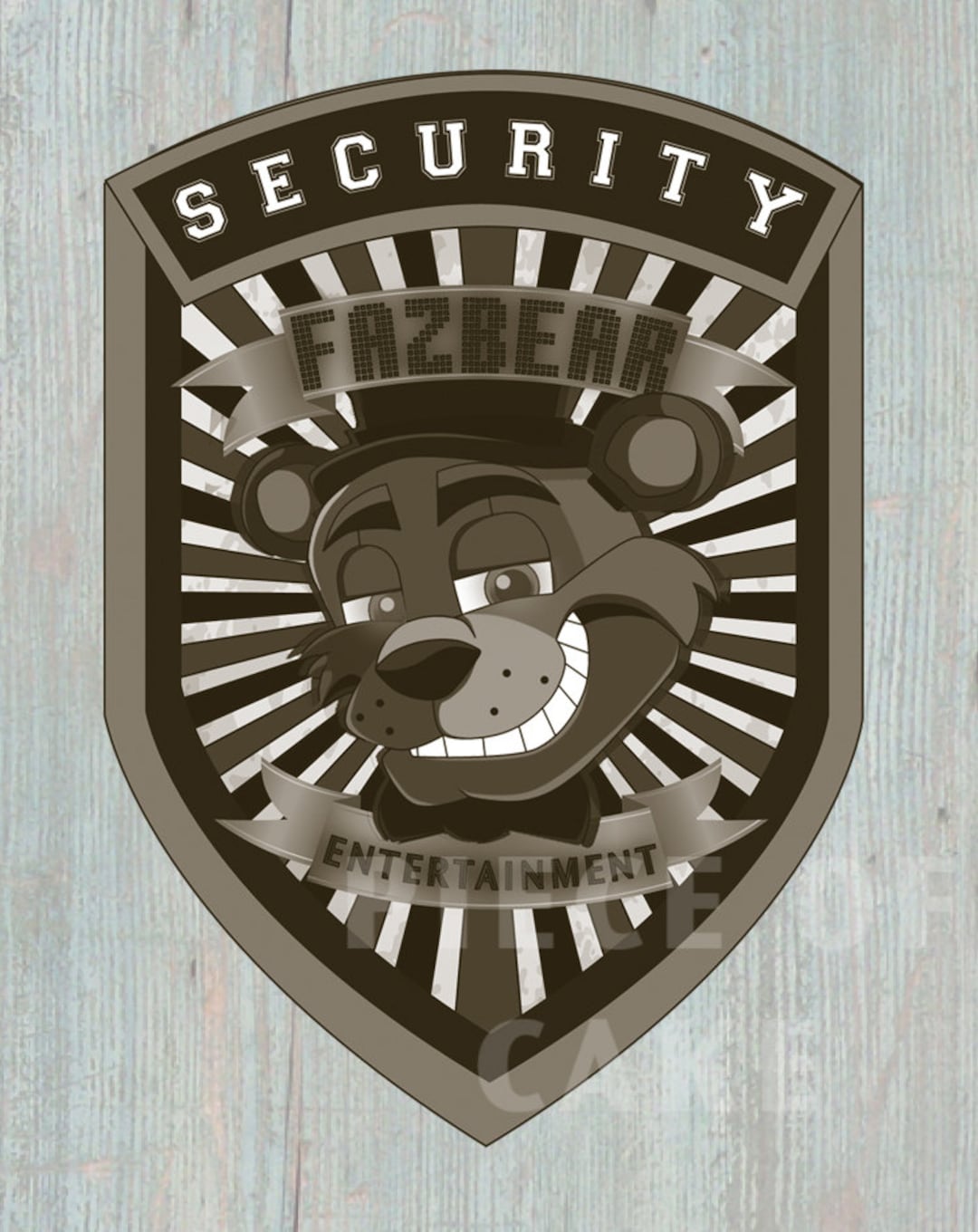 Five Nights at Freddy's Security Badge Tshirt Design Button Design