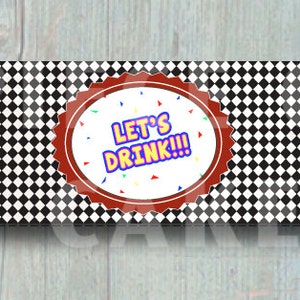 Five Nights At Freddy&#39;s Water Bottle Lables / Wrapper &quot;Let&#39;s Drink&quot; - Digital File - INSTANTLY DOWNLOADS