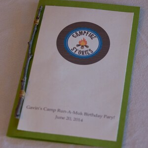 Campfire Story Book - Perfect for All Ages - Digital Printable Book - Perfect for Birthday Party, Camping Activity or Story TIme at Home