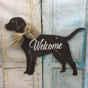 Chocolate Labrador Dog, Chocolate Lab, Labrador Door Hanger, Labrador Retriever, Labrador Decal, Labrador Christmas Gift, Lab Door Decor