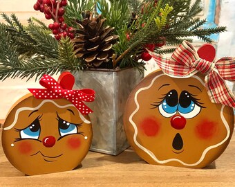Gingerbread, Gingerbread Ornament, Gingerbread Tier Tray Decor, Christmas Tier Tray Decor,  Tier Tray Decor, Holiday Tier Tray Decor