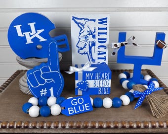 UK Tier Tray Decor, UK Wildcats, Kentucky Football, Wildcats Tier Tray, Tier Tray Decor, Football, Graduation Gift, University of Kentucky