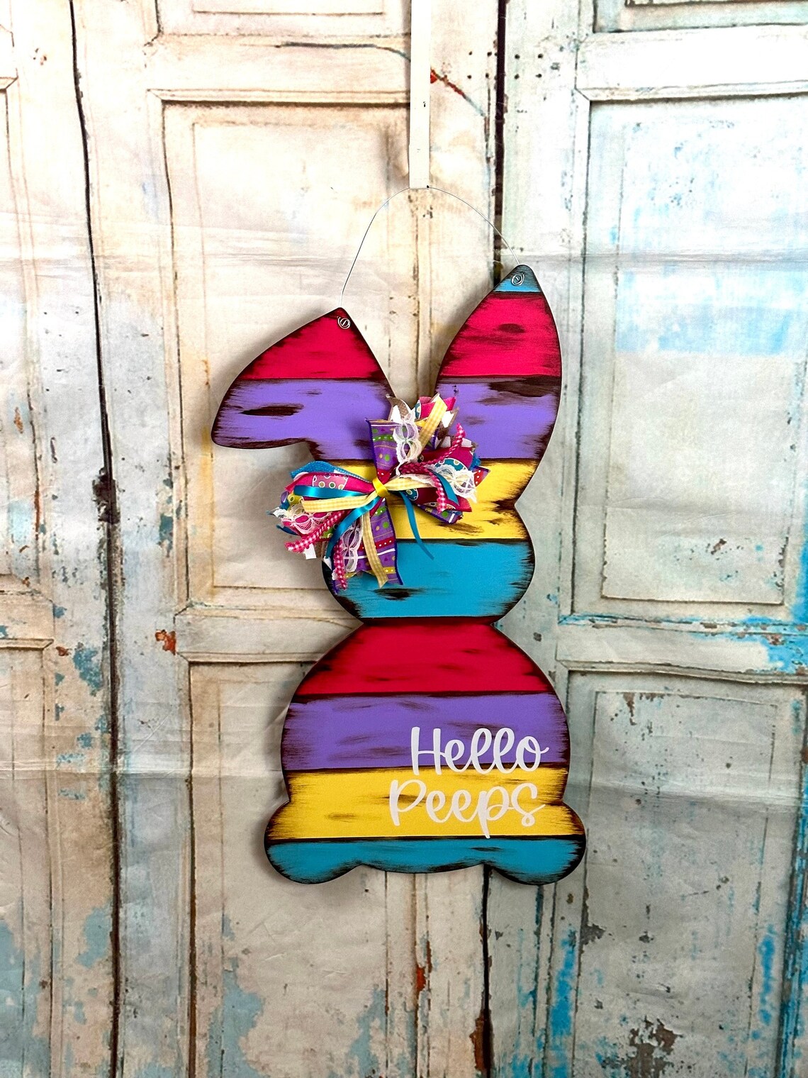 Easter Wreath Easter Door Hanger Easter Decorations Easter Etsy