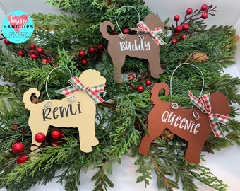 Labradoodle Christmas Ornament, Personalized Labradoodle Magnet, Personalized Labradoodle Ornament, Labradoodle Refrigerator Magnet