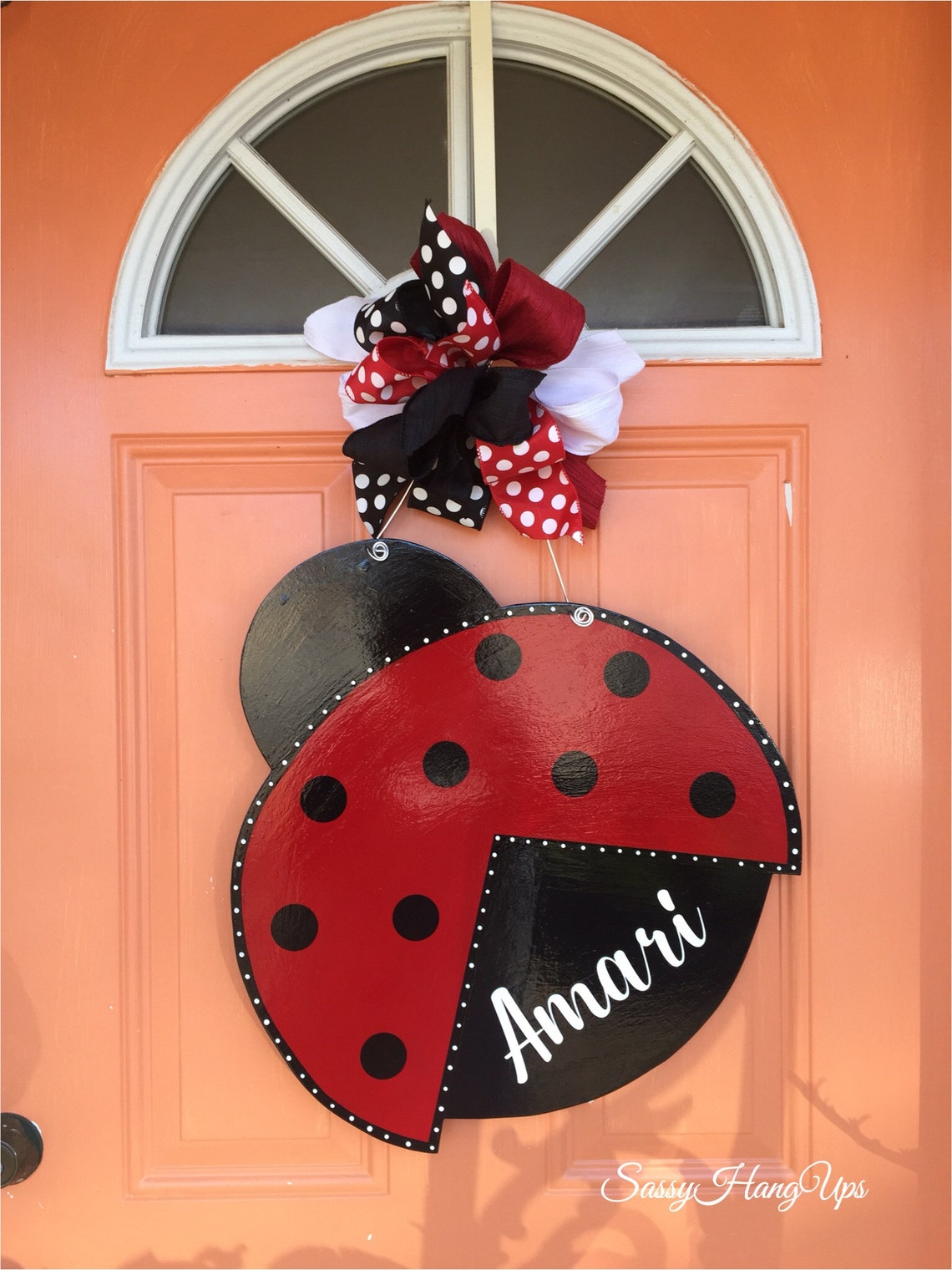 Ladybug Door Hanger Summer Door Hanger Ladybug Birthday | Etsy