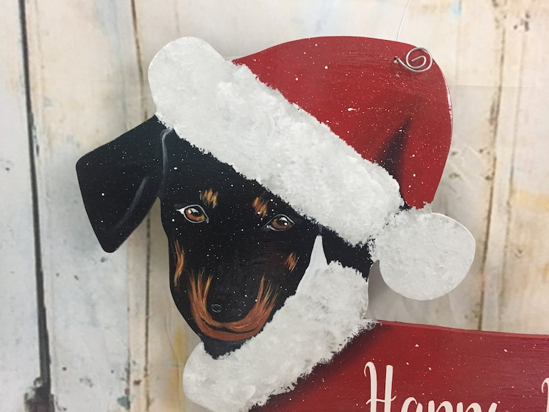 Dachshund Door Hanger Dachshund Christmas Wreath Dachshund Gift, Christmas Gift Christmas Decor Christmas Sign Christmas Door Hanger
