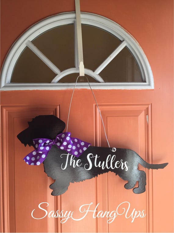 Dachshund Door Hanger, Dog Door Hanger, Dog Door Decoration, Dachshund Gift, Dachshund Art, Christmas Gift, Dachshund, Dachshund Decor selling