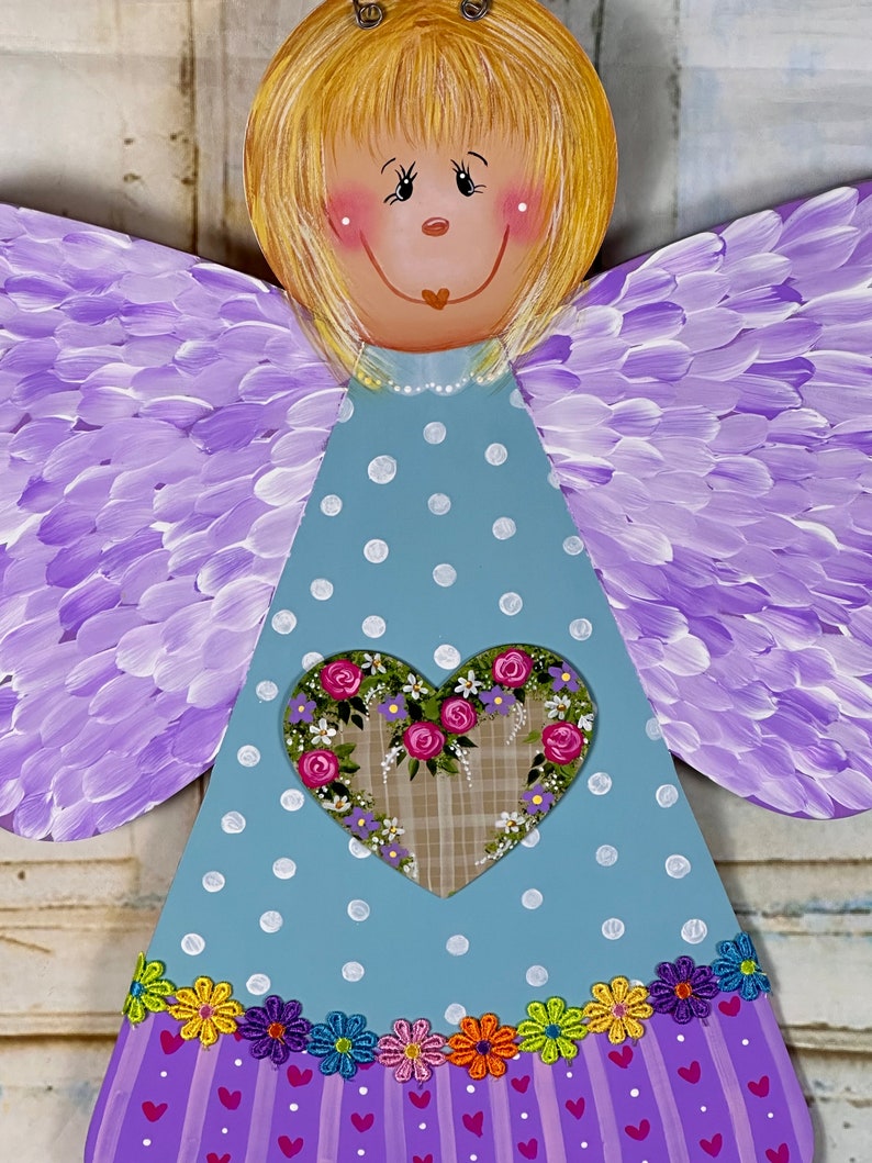 Large Spring Angels Spring Door Hanger, Angel Door Hanger, Spring Angel, Angel, Springtime ...