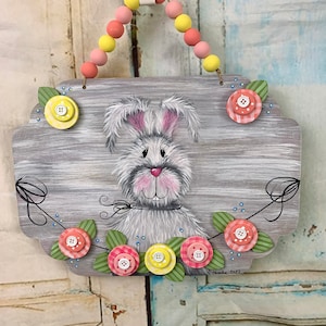 Easter Sign, Easter Bunny Sign, Easter Bunny Door Hanger, Easter Door Hanger, Bunny Door Hanger, Spring Sign, Spring Door Hanger, Bunny