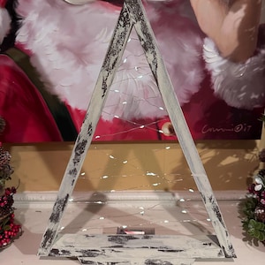Wood Standing Triangle Christmas Tree, Christmas Decor, Rustic, Farmhouse, Christmas Tree Decor, Primitive, Triangle Tree