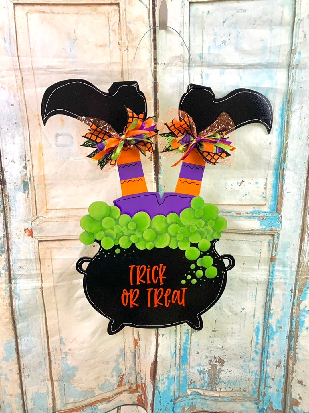 Halloween Door Hanger, Witch Door Hanger, Witch Wreath, Halloween