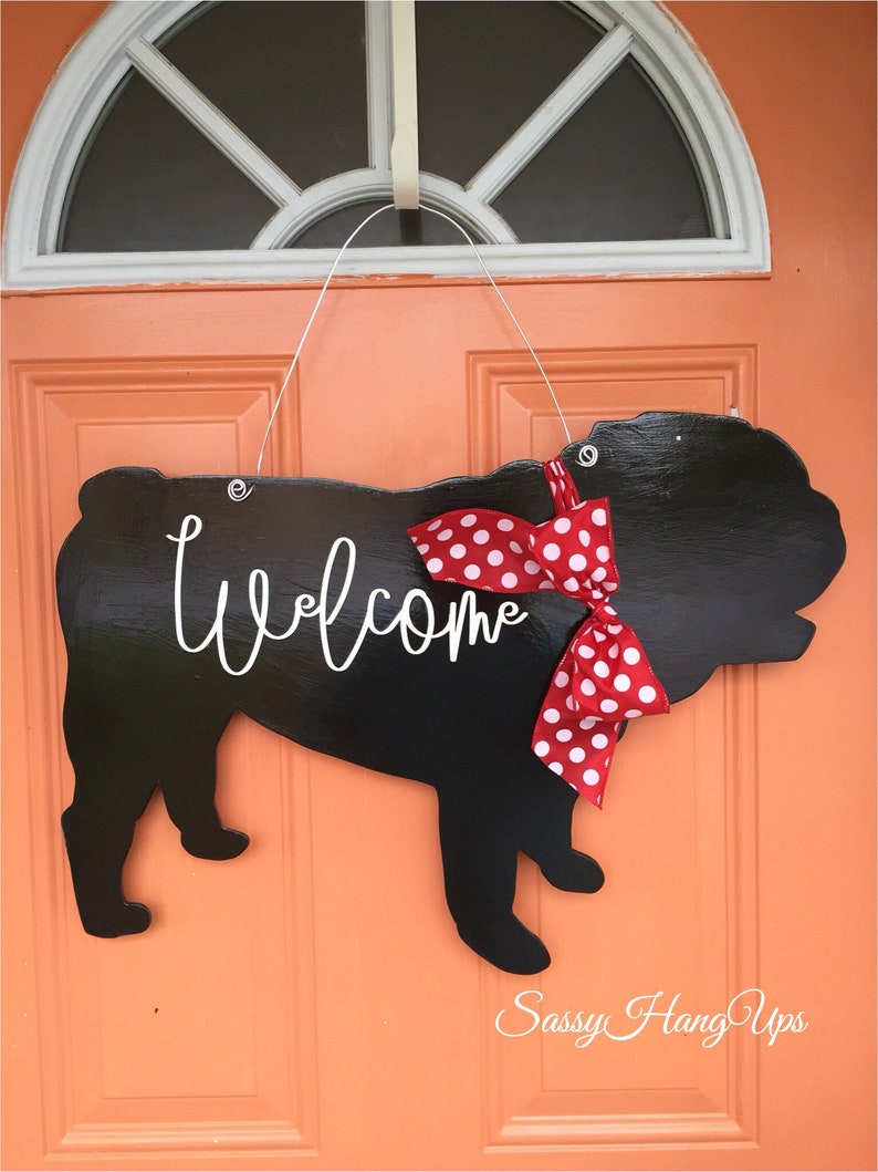 English Bulldog Door Hanger English Bulldog English Bulldog Etsy