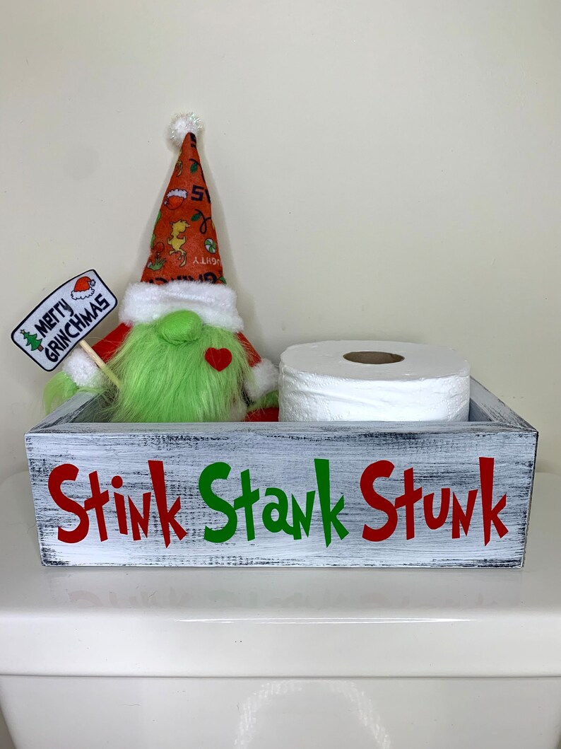 Stink Stank Stunk Decor Grinch Toilet Paper Box Grinch - Etsy