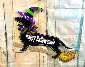 Dachshund Door Hanger, Halloween Door Hanger, Dachshund Halloween Door Hanger, Dachshund Gift, Dachshund Decor, Hallowween, Halloween decor