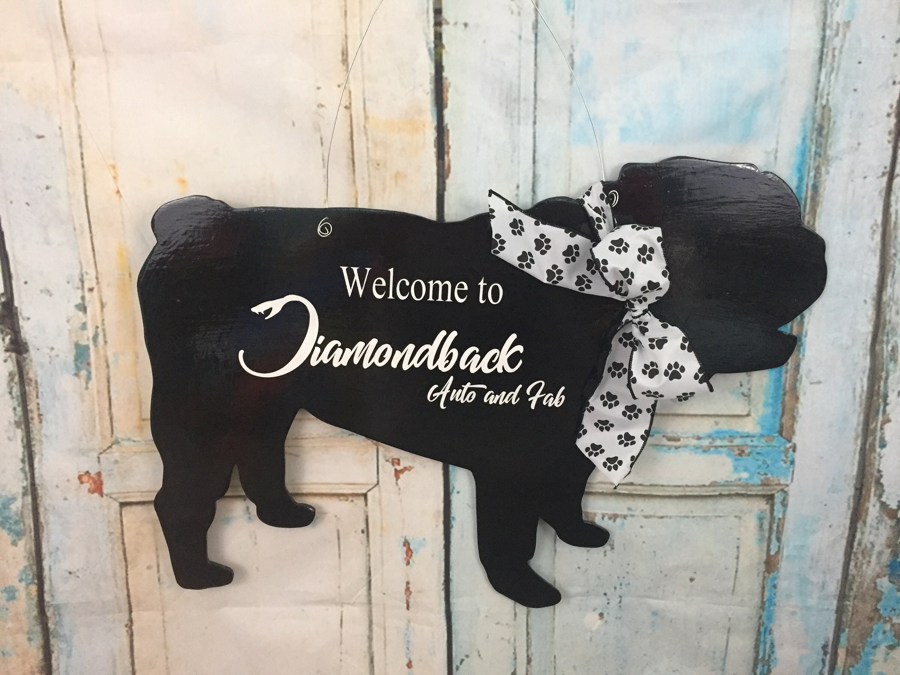 English Bulldog Door Hanger English Bulldog Pet Grooming Etsy