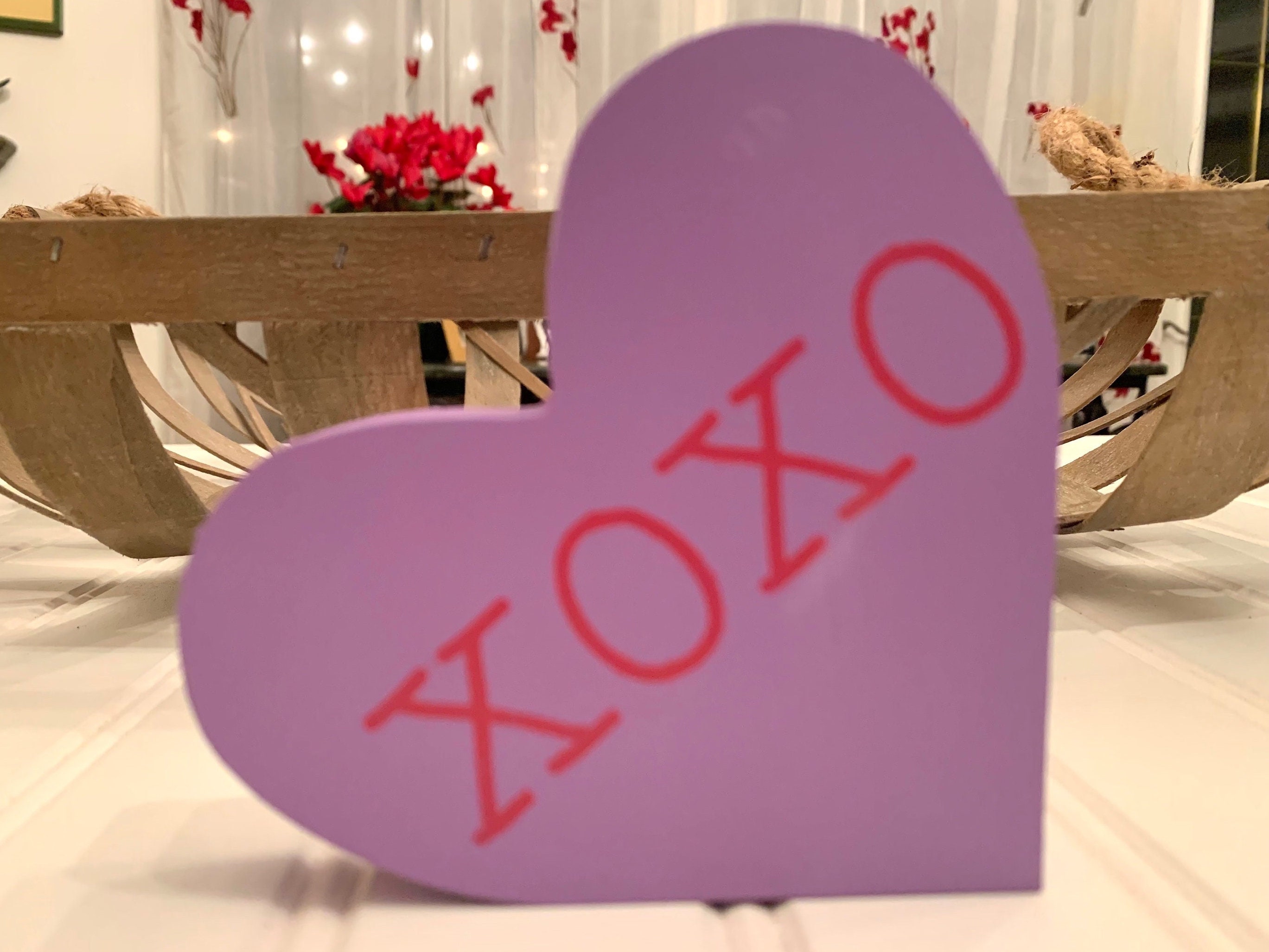36 Pieces Valentine's Day Wood Heart Ornaments Conversation Heart  Decoration