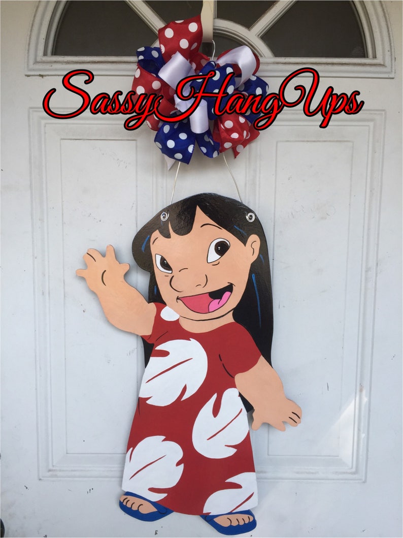 Lilo Door Hanger Lilo And Stitch Lilo And Stitch Birthday Etsy