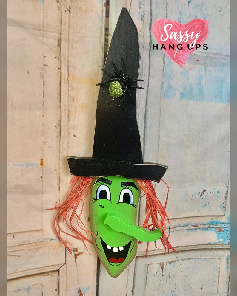 Witch Door Hanger Witch Wall Decor Halloween Door Hanger Etsy