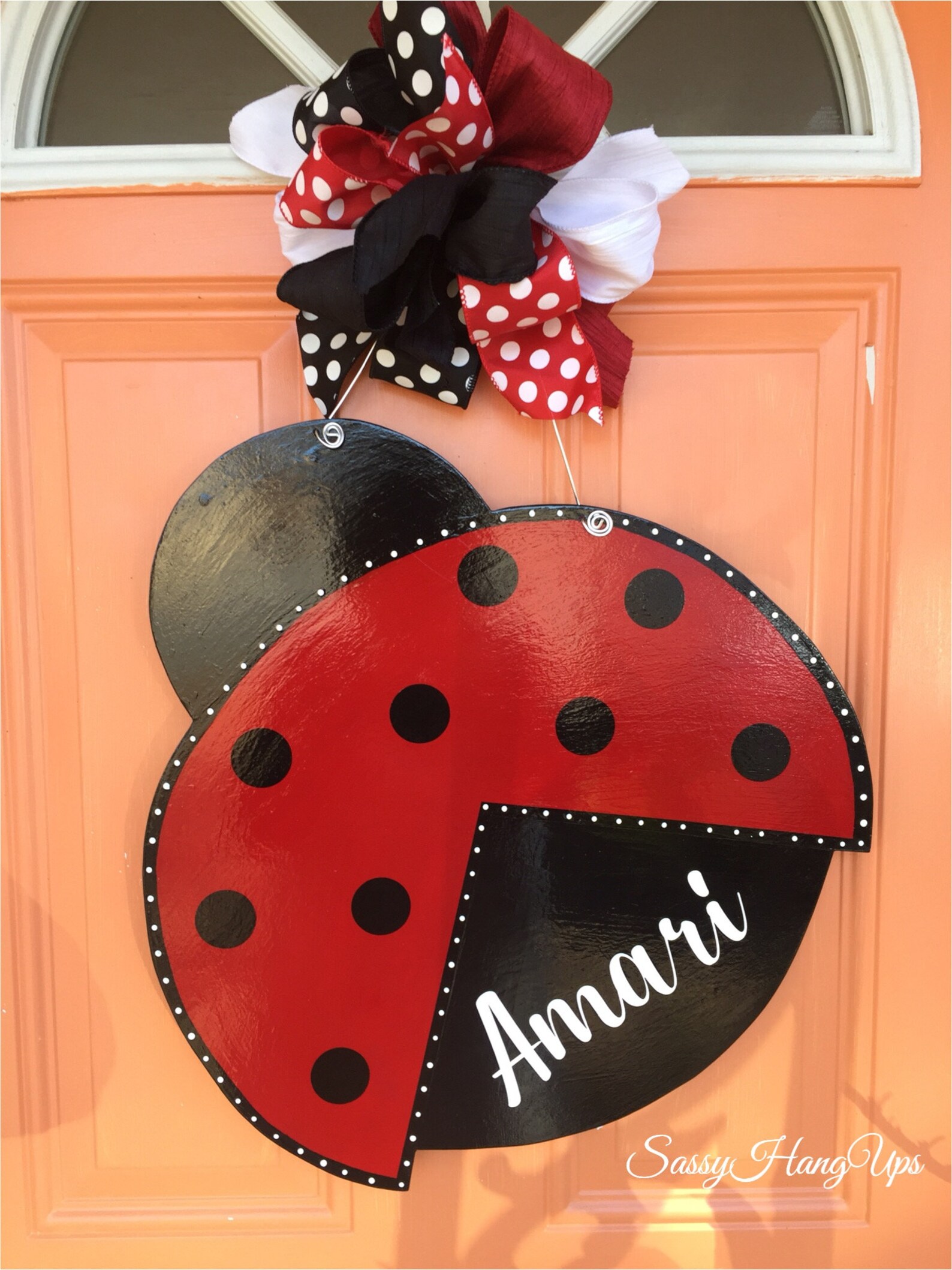 Ladybug Door Hanger Summer Door Hanger Ladybug Birthday | Etsy
