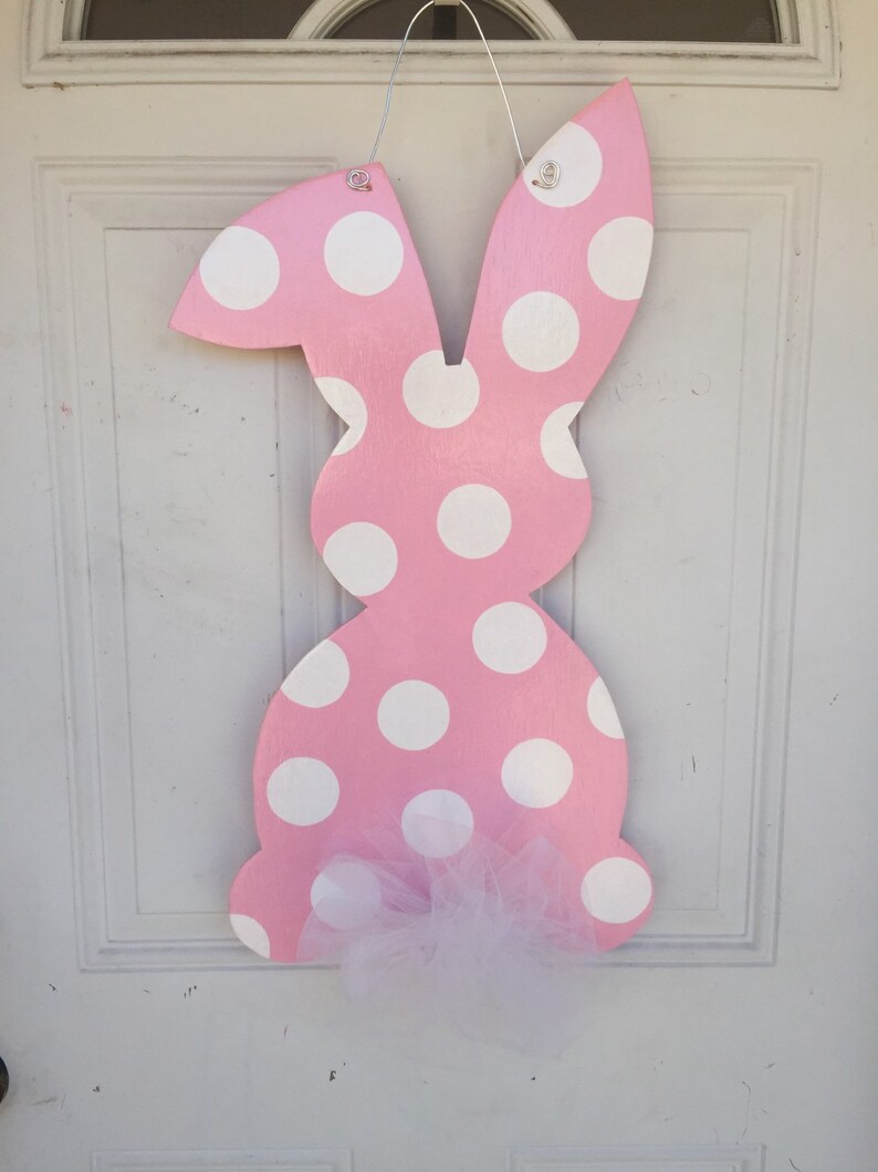 Easter Wreath Easter Door Hanger Easter Decorations Bunny Etsy