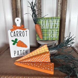 Wood Carrots, Easter Carrots, Easter Tier Tray Decor, Easter Decorations, Farmhouse, Easter Decor, Carrots, Bunny, Easter Signs