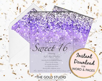 sweet 16 invitation etsy