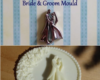 Elegant Bride & Groom Silicone Mold for DIY crafts. Wedding Cupcake Topper and or jewelry