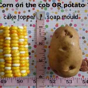 Corn and Potato Silicone Mold, Food Prop, Cake Decoration