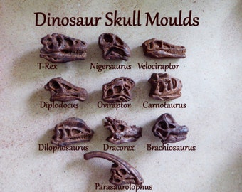 Dinosaur Skull Silicone Mold for DIY Crafts. Chocolate Candy Cake Topper Decoration Kids Crafts Fondant Polymer Clay. T-Rex Skull