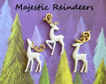Christmas Reindeer Silicone Mold: Candy, Fondant, Clay Crafts
