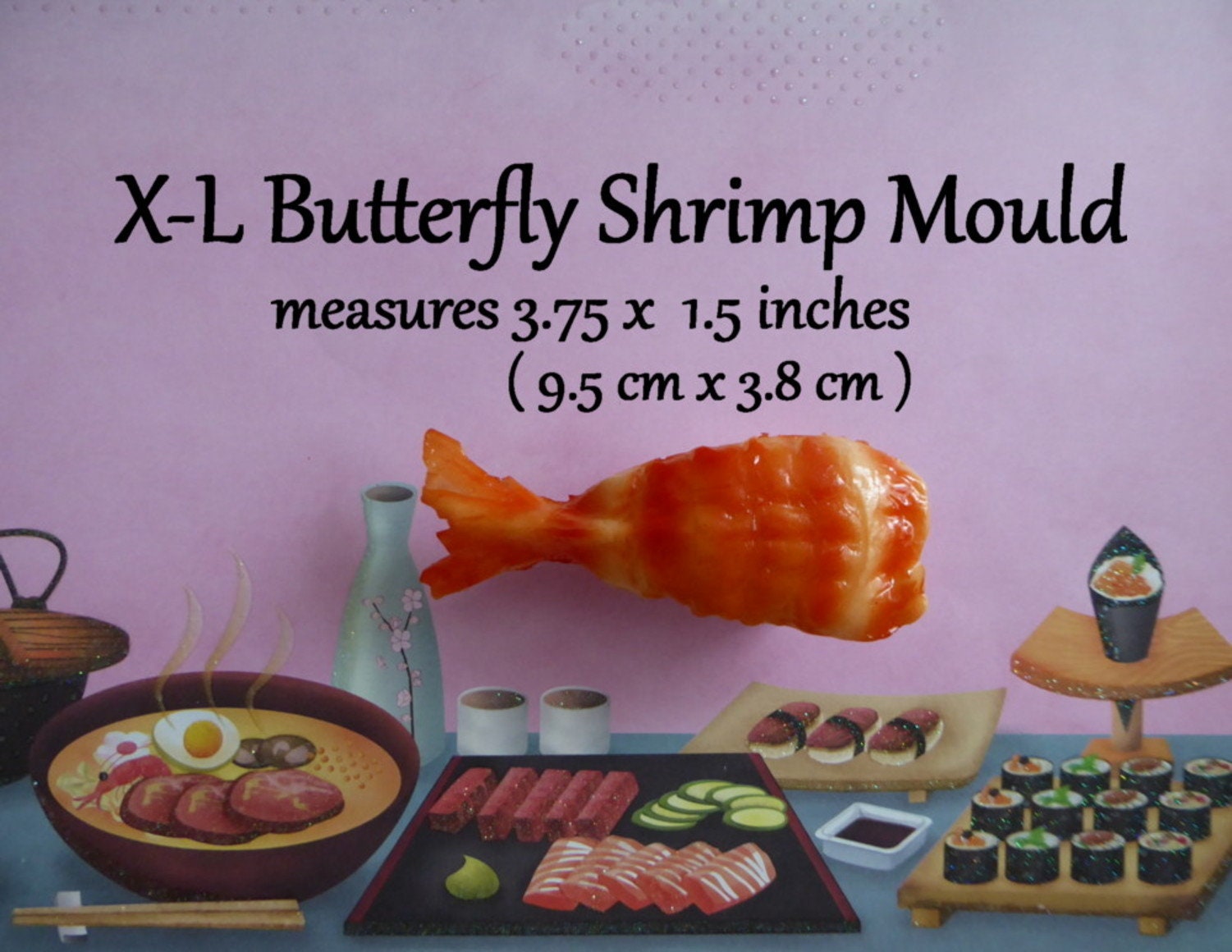 Silicone Mold DIY Crafts Chocolate Candy Cake Topper Decorations Fondant  Polymer Clay Sushi Shrimp Rice Impression Mat 