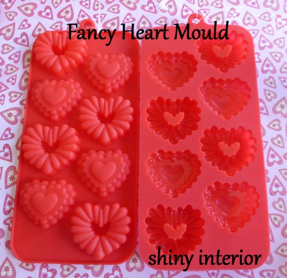 Valentine Fancy Heart Silicone Mold Bakeware DIY Crafts Chocolate Candy 