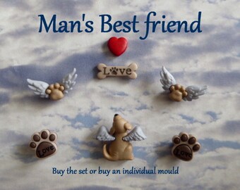 Dog Angel Wings Silicone Molds for DIY Crafts. Chocolate Candy, Cupcake Topper Cake Decorations. Fondant, Clay, Resin