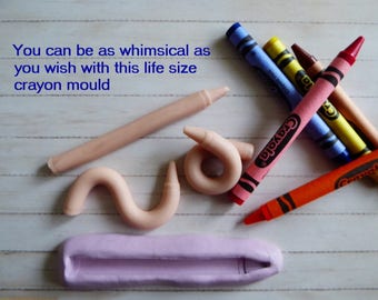 Wax Crayon Silicone Mold for DIY crafts. Back to School projects